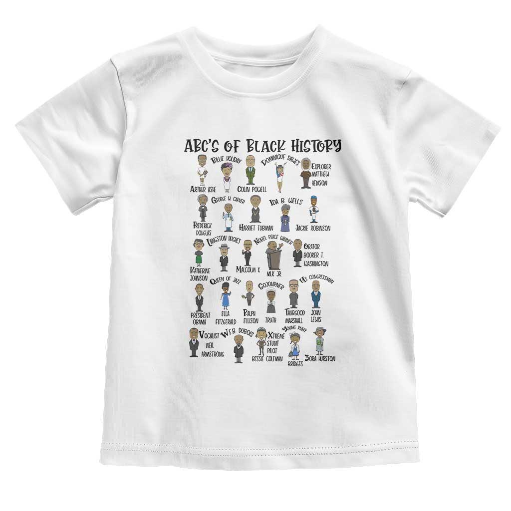 ABCs of Black History Month Toddler T Shirt Black Excellence Pride