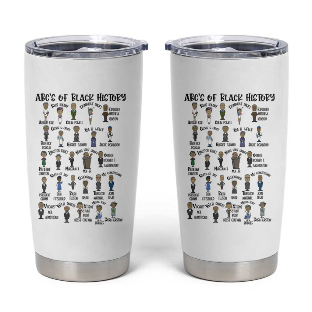 ABCs of Black History Month Tumbler Cup Black Excellence Pride