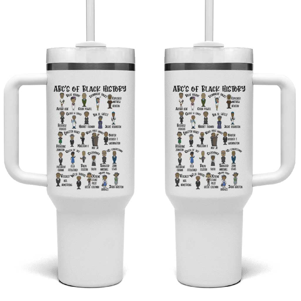 ABCs of Black History Month Tumbler With Handle Black Excellence Pride