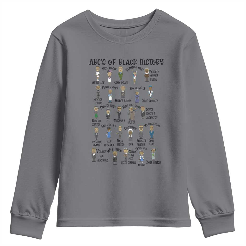 ABCs of Black History Month Youth Sweatshirt Black Excellence Pride