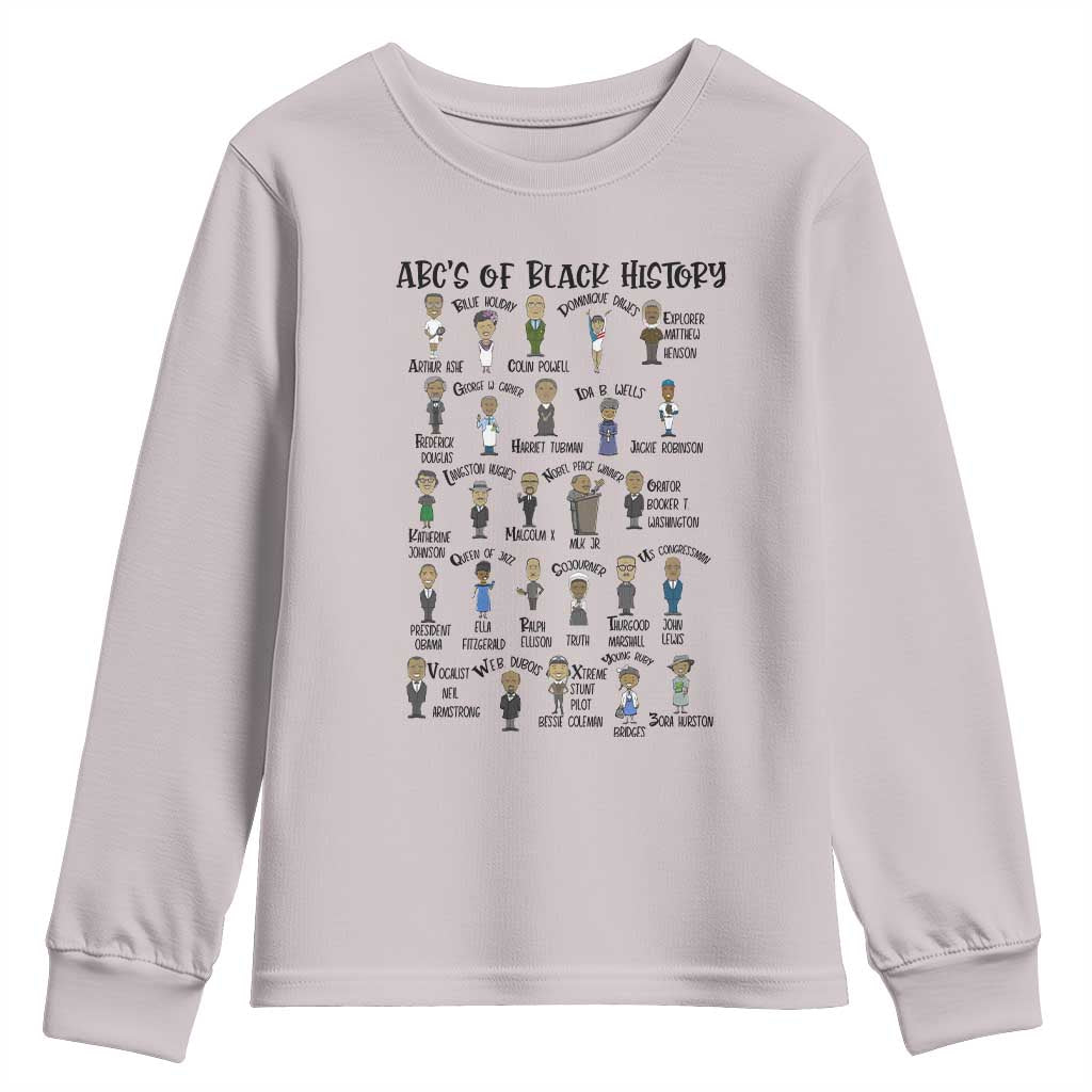 ABCs of Black History Month Youth Sweatshirt Black Excellence Pride