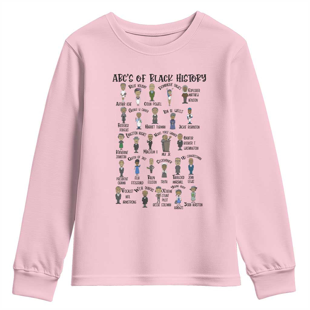 ABCs of Black History Month Youth Sweatshirt Black Excellence Pride