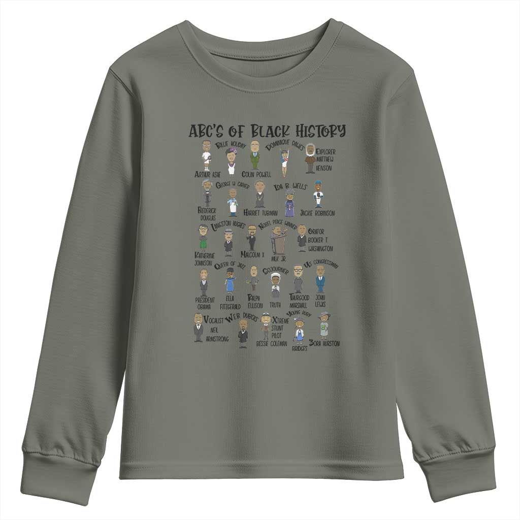 ABCs of Black History Month Youth Sweatshirt Black Excellence Pride