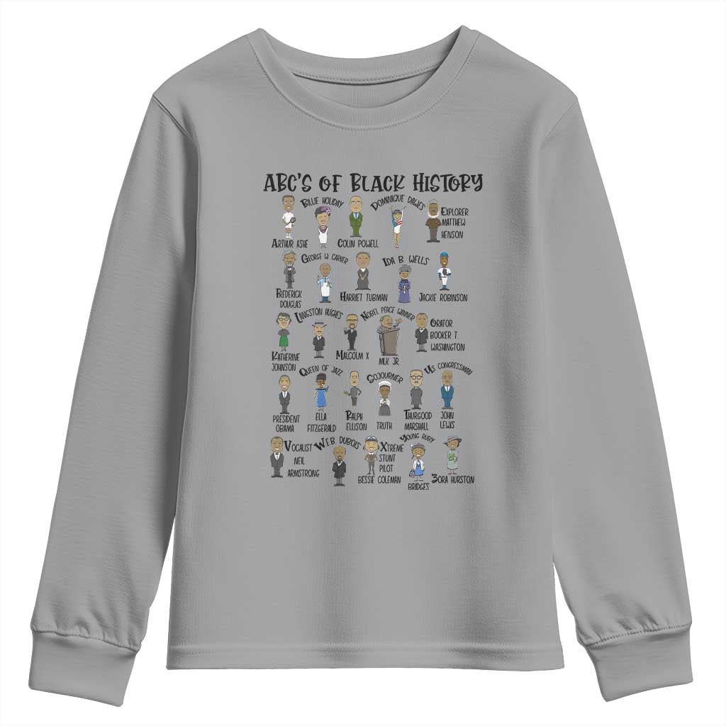 ABCs of Black History Month Youth Sweatshirt Black Excellence Pride