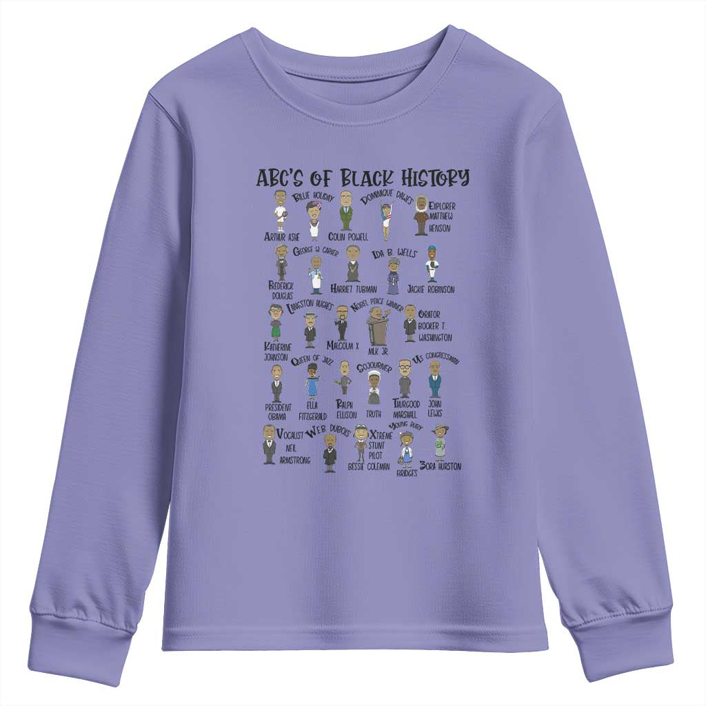 ABCs of Black History Month Youth Sweatshirt Black Excellence Pride