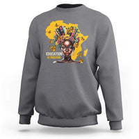 Education Is Freedom Sweatshirt Black Teacher Books Black History Month