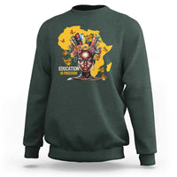 Education Is Freedom Sweatshirt Black Teacher Books Black History Month