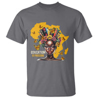 Education Is Freedom T Shirt Black Teacher Books Black History Month