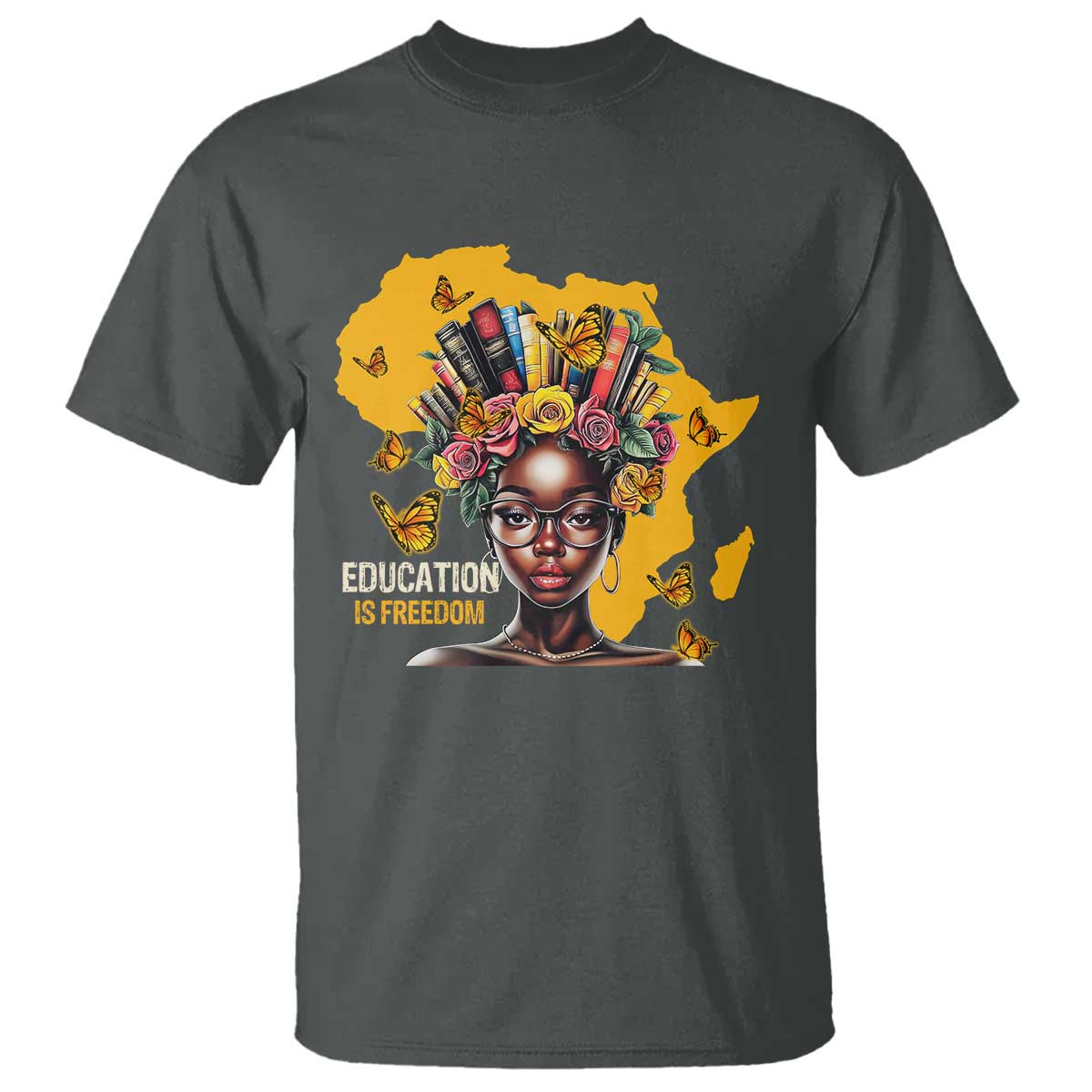 Education Is Freedom T Shirt Black Teacher Books Black History Month