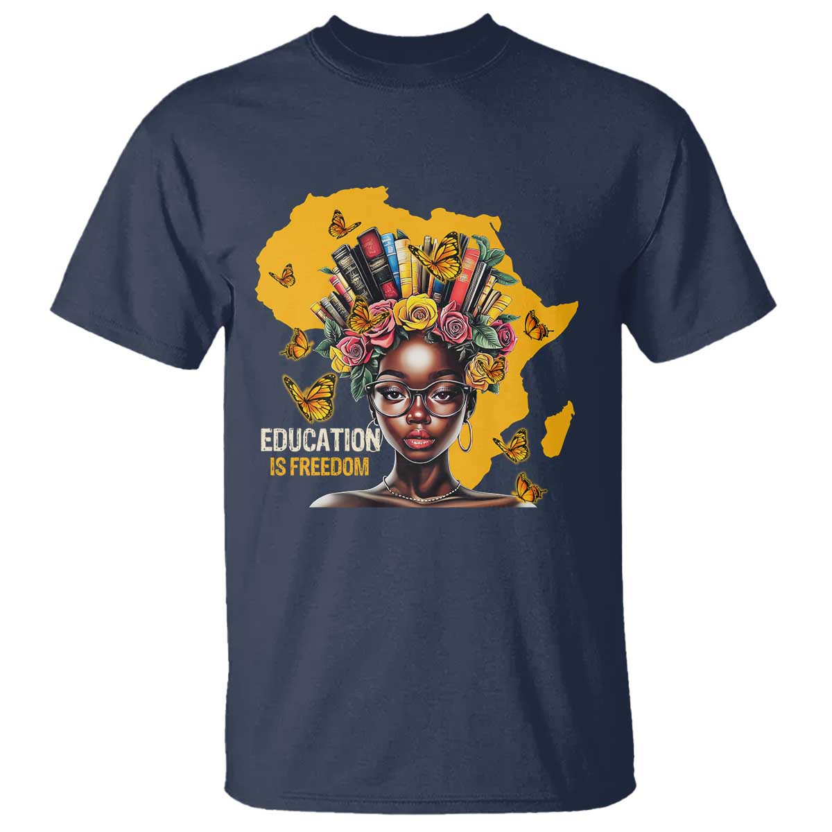 Education Is Freedom T Shirt Black Teacher Books Black History Month