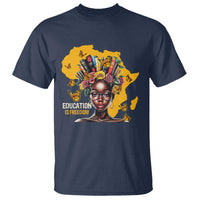 Education Is Freedom T Shirt Black Teacher Books Black History Month