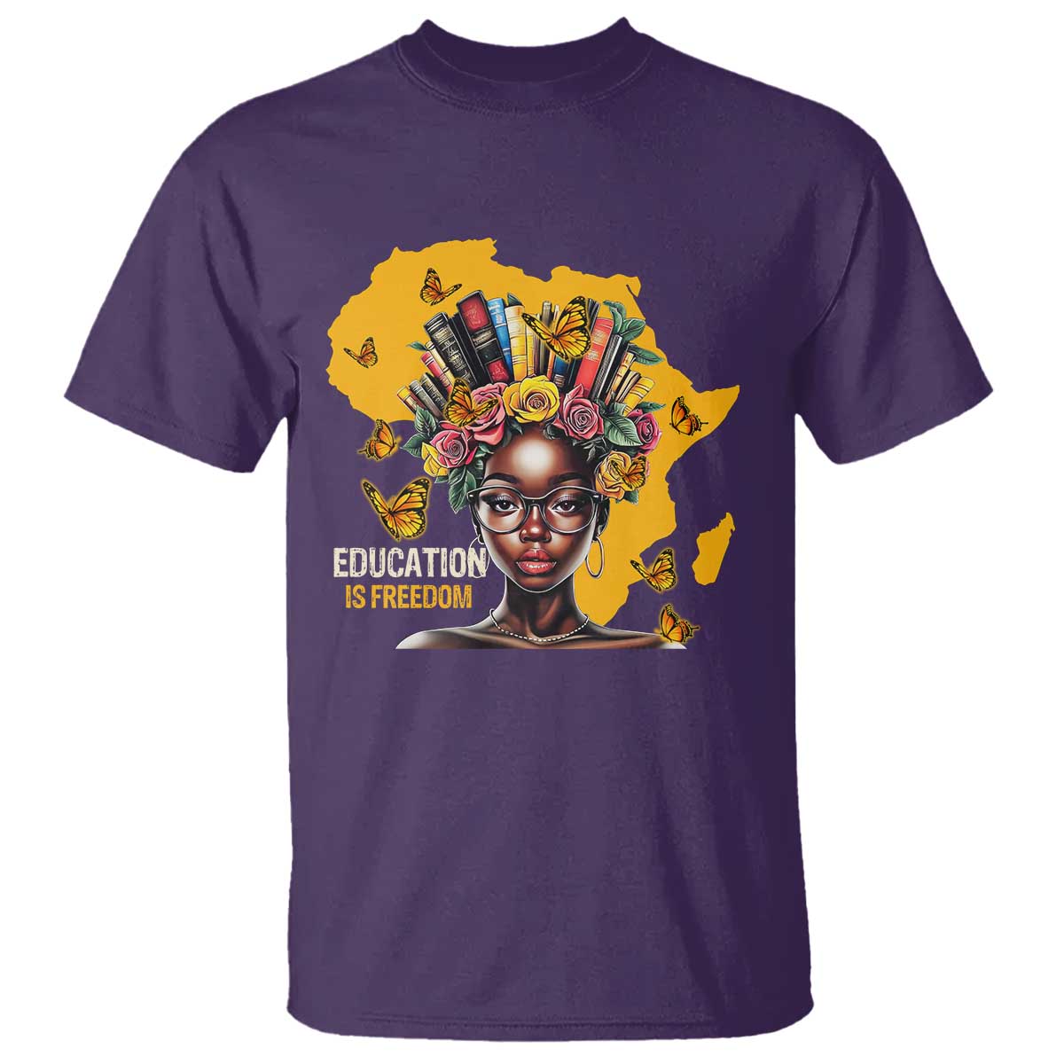 Education Is Freedom T Shirt Black Teacher Books Black History Month