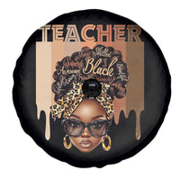 Black Teacher Magic Spare Tire Cover Black History Month Afro Hair Melanin