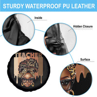 Black Teacher Magic Spare Tire Cover Black History Month Afro Hair Melanin