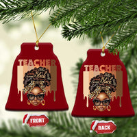 Black Teacher Magic Ceramic Ornament Black History Month Afro Hair Melanin - Wonder Print Shop