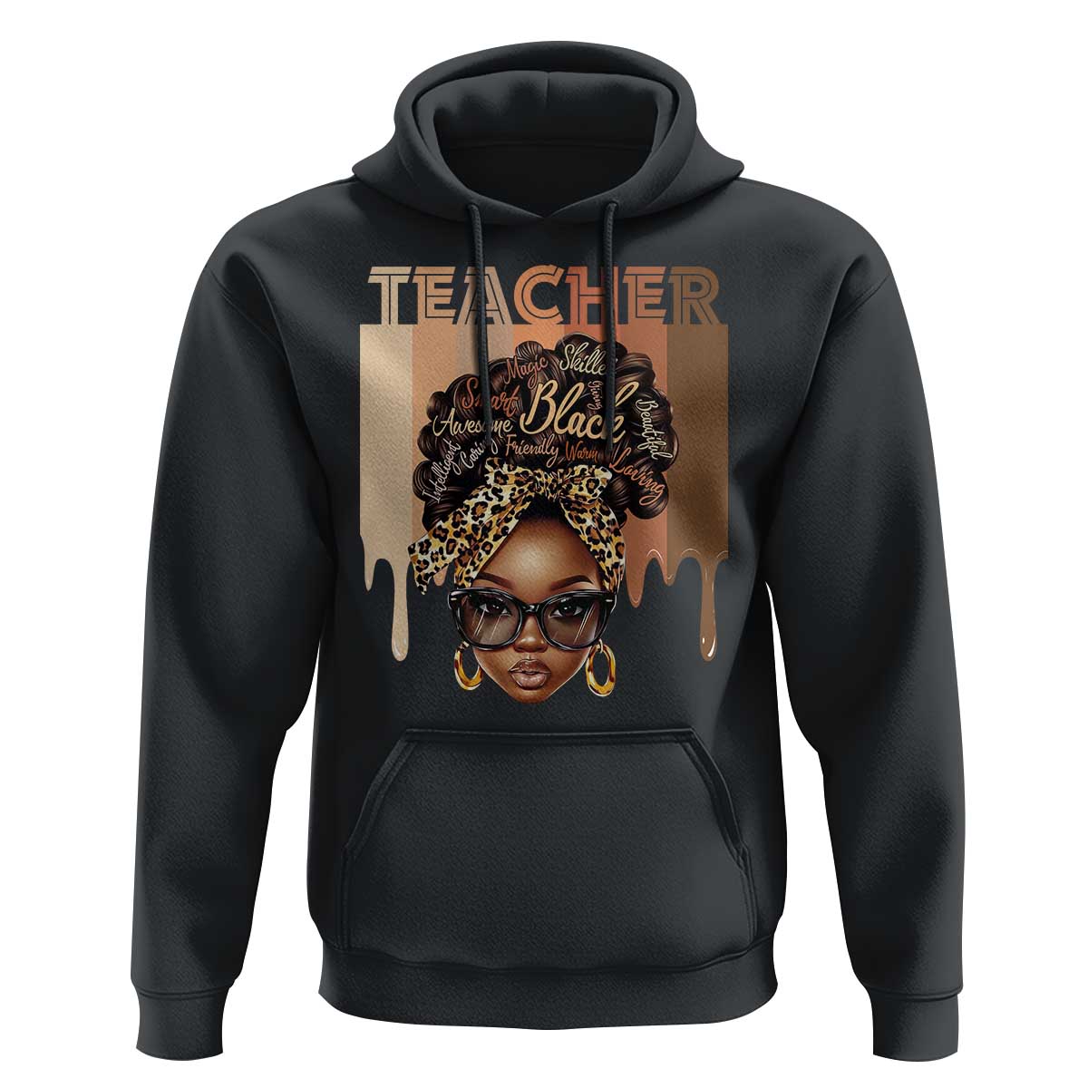 Black Teacher Magic Hoodie Black History Month Afro Hair Melanin