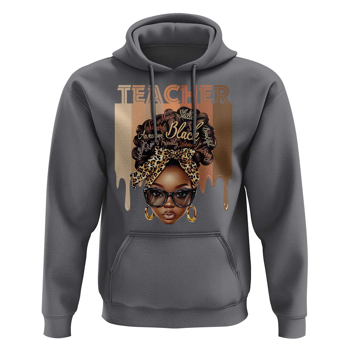 Black Teacher Magic Hoodie Black History Month Afro Hair Melanin