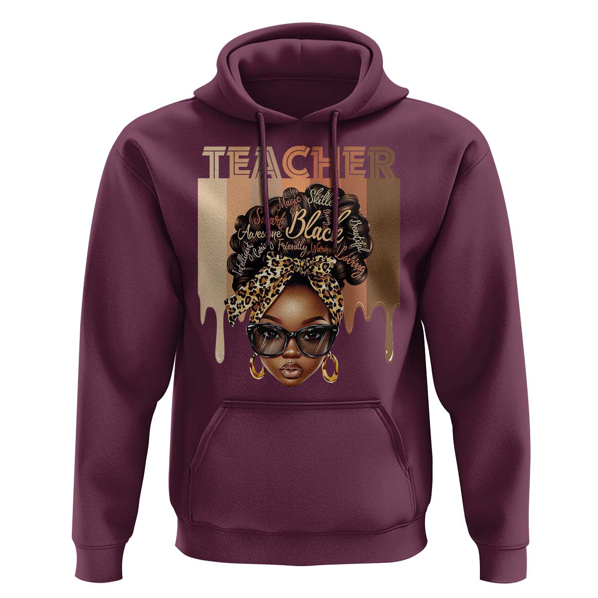 Black Teacher Magic Hoodie Black History Month Afro Hair Melanin