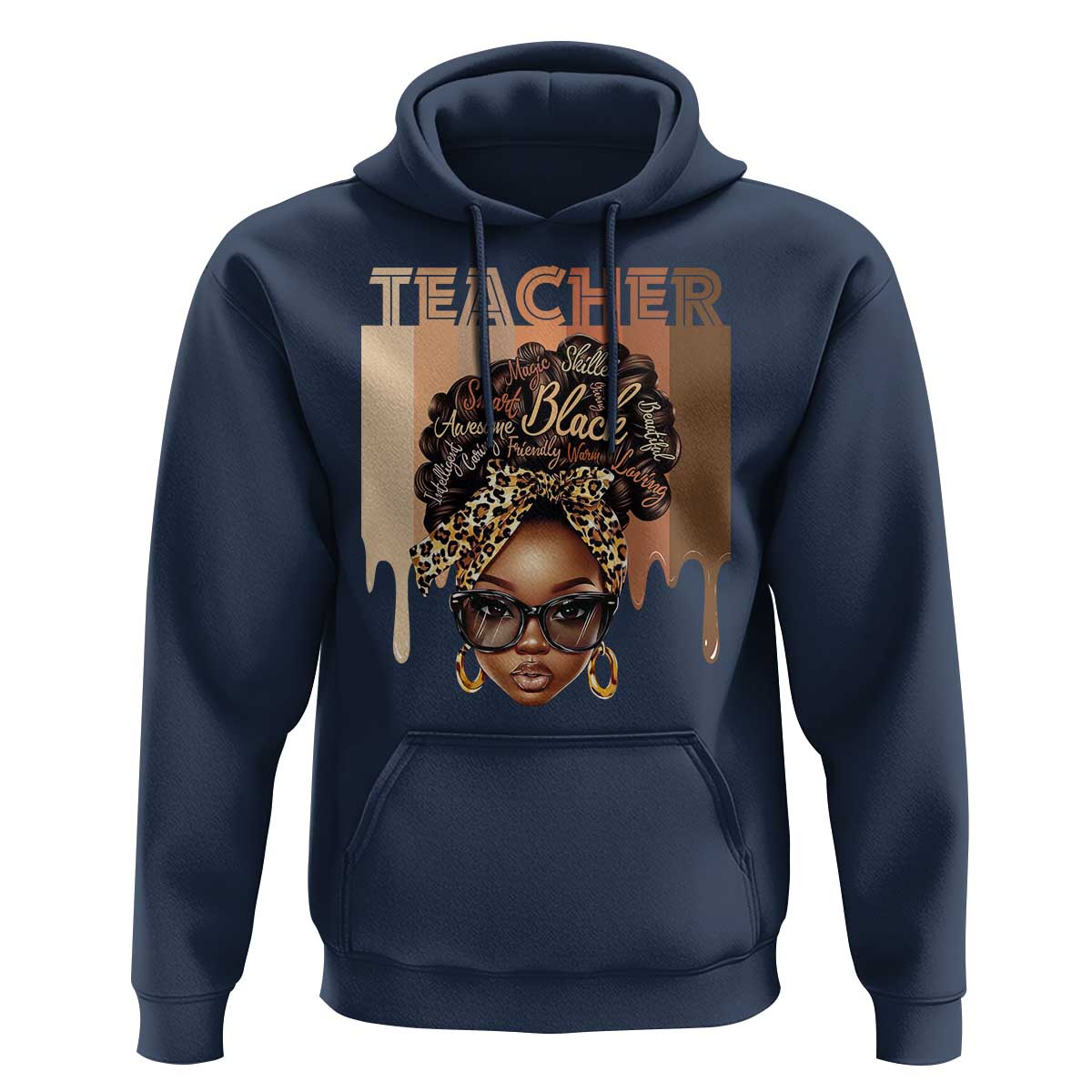 Black Teacher Magic Hoodie Black History Month Afro Hair Melanin