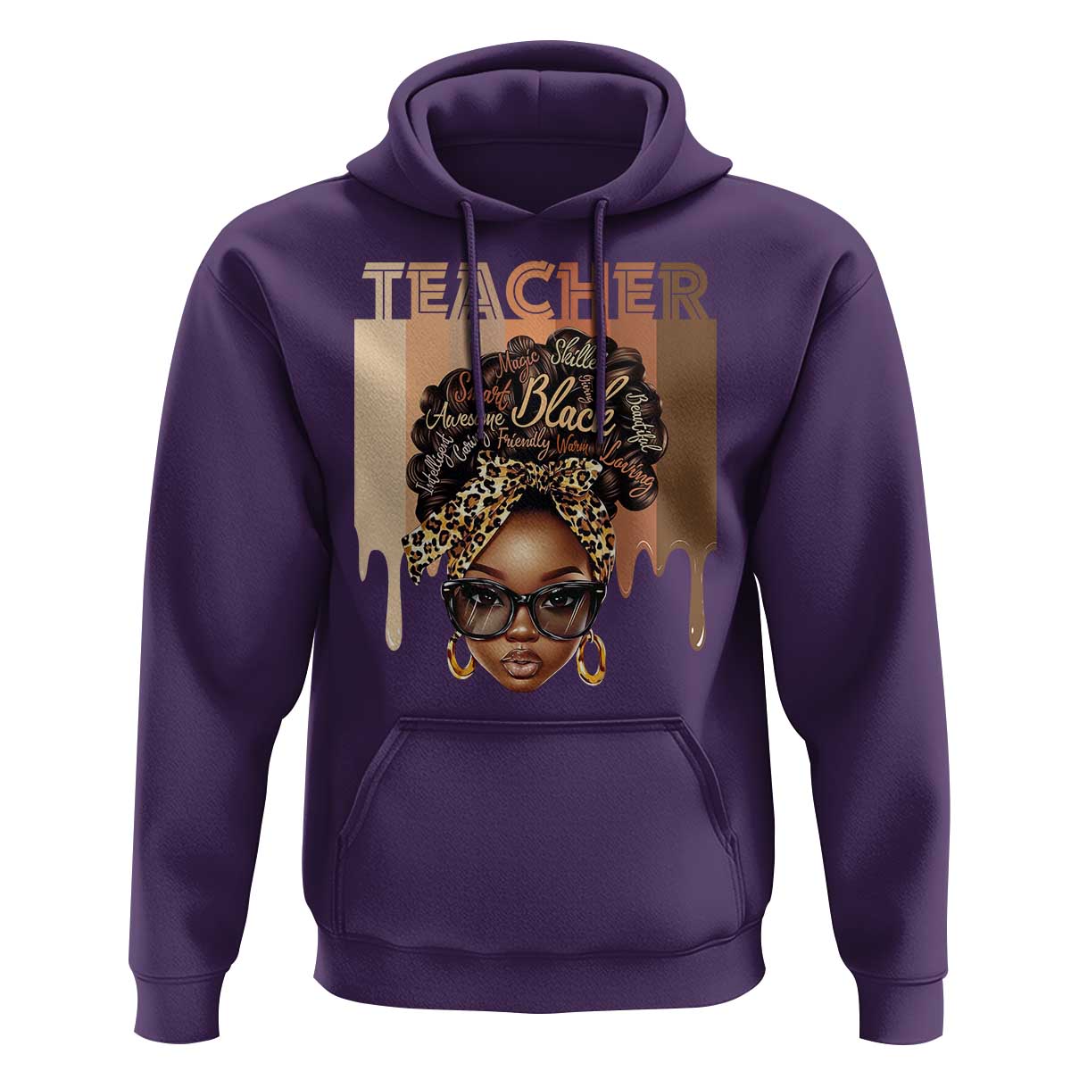 Black Teacher Magic Hoodie Black History Month Afro Hair Melanin