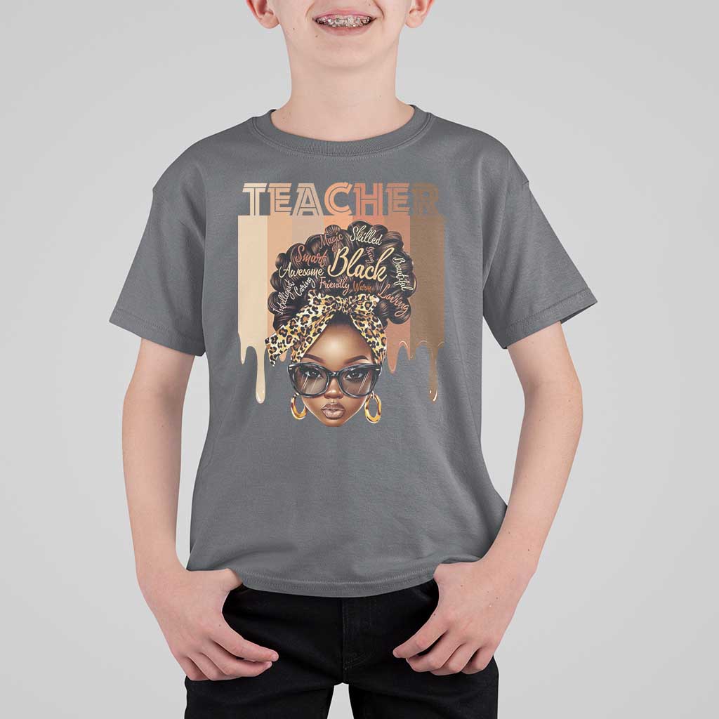 Black Teacher Magic T Shirt For Kid Black History Month Afro Hair Melanin