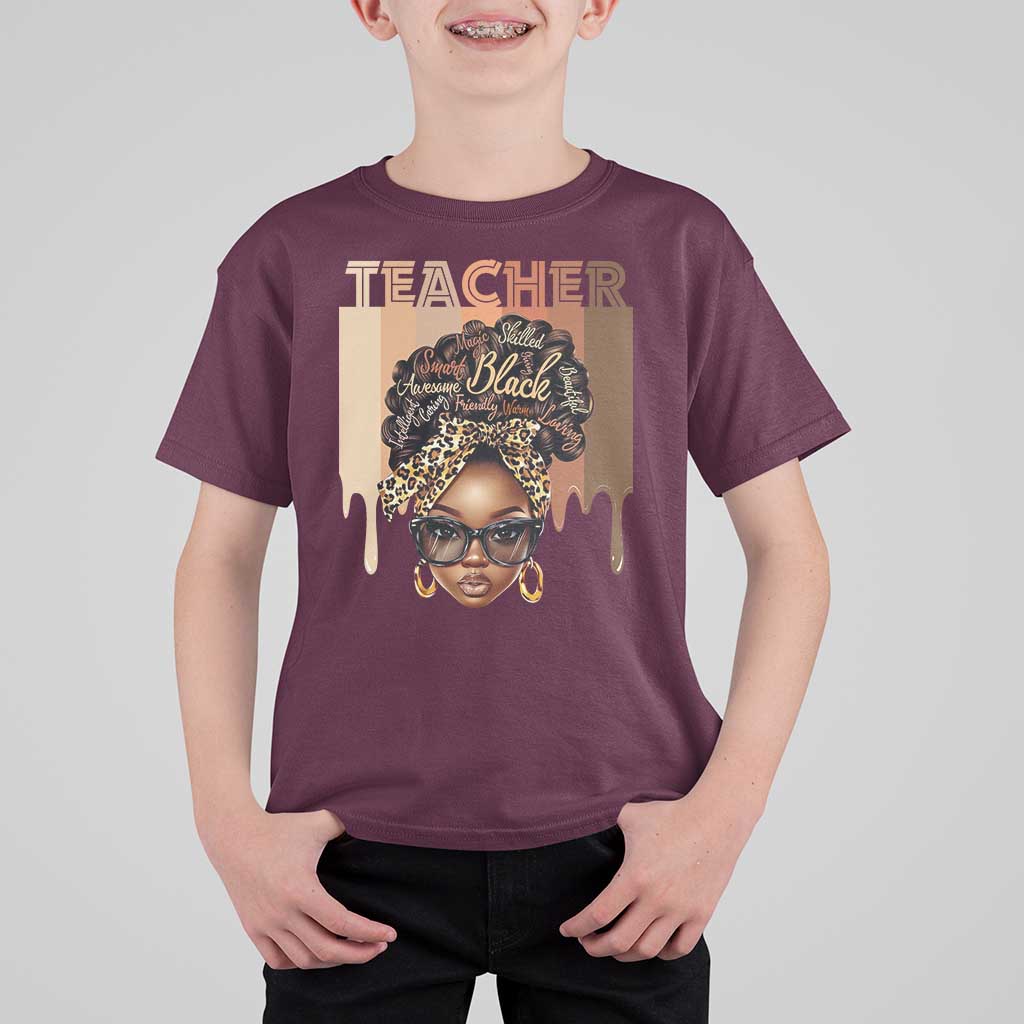 Black Teacher Magic T Shirt For Kid Black History Month Afro Hair Melanin