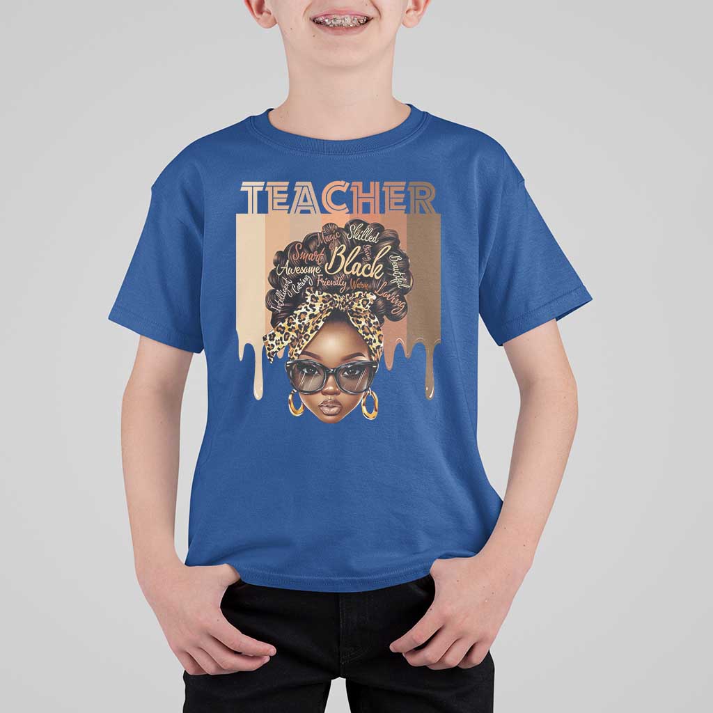 Black Teacher Magic T Shirt For Kid Black History Month Afro Hair Melanin