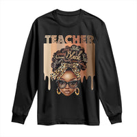 Black Teacher Magic Long Sleeve Shirt Black History Month Afro Hair Melanin