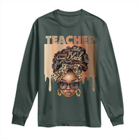 Black Teacher Magic Long Sleeve Shirt Black History Month Afro Hair Melanin