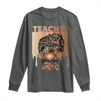 Black Teacher Magic Long Sleeve Shirt Black History Month Afro Hair Melanin
