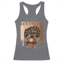Black Teacher Magic Racerback Tank Top Black History Month Afro Hair Melanin