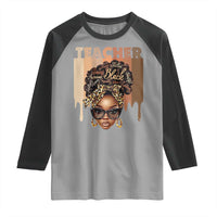 Black Teacher Magic Raglan Shirt Black History Month Afro Hair Melanin