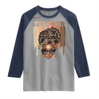 Black Teacher Magic Raglan Shirt Black History Month Afro Hair Melanin
