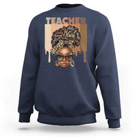 Black Teacher Magic Sweatshirt Black History Month Afro Hair Melanin