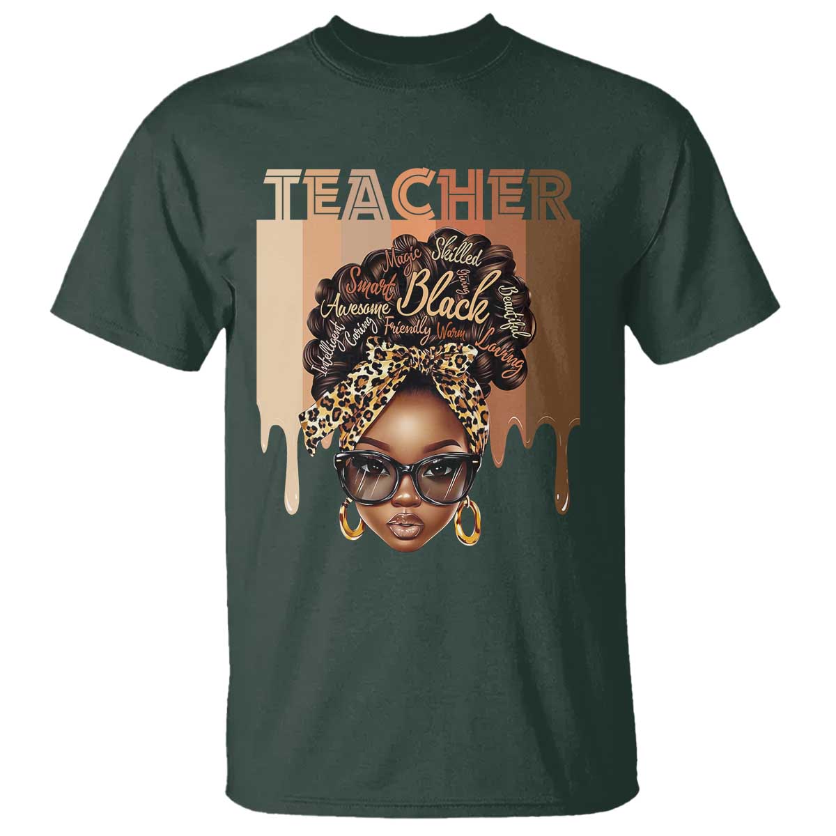 Black Teacher Magic T Shirt Black History Month Afro Hair Melanin