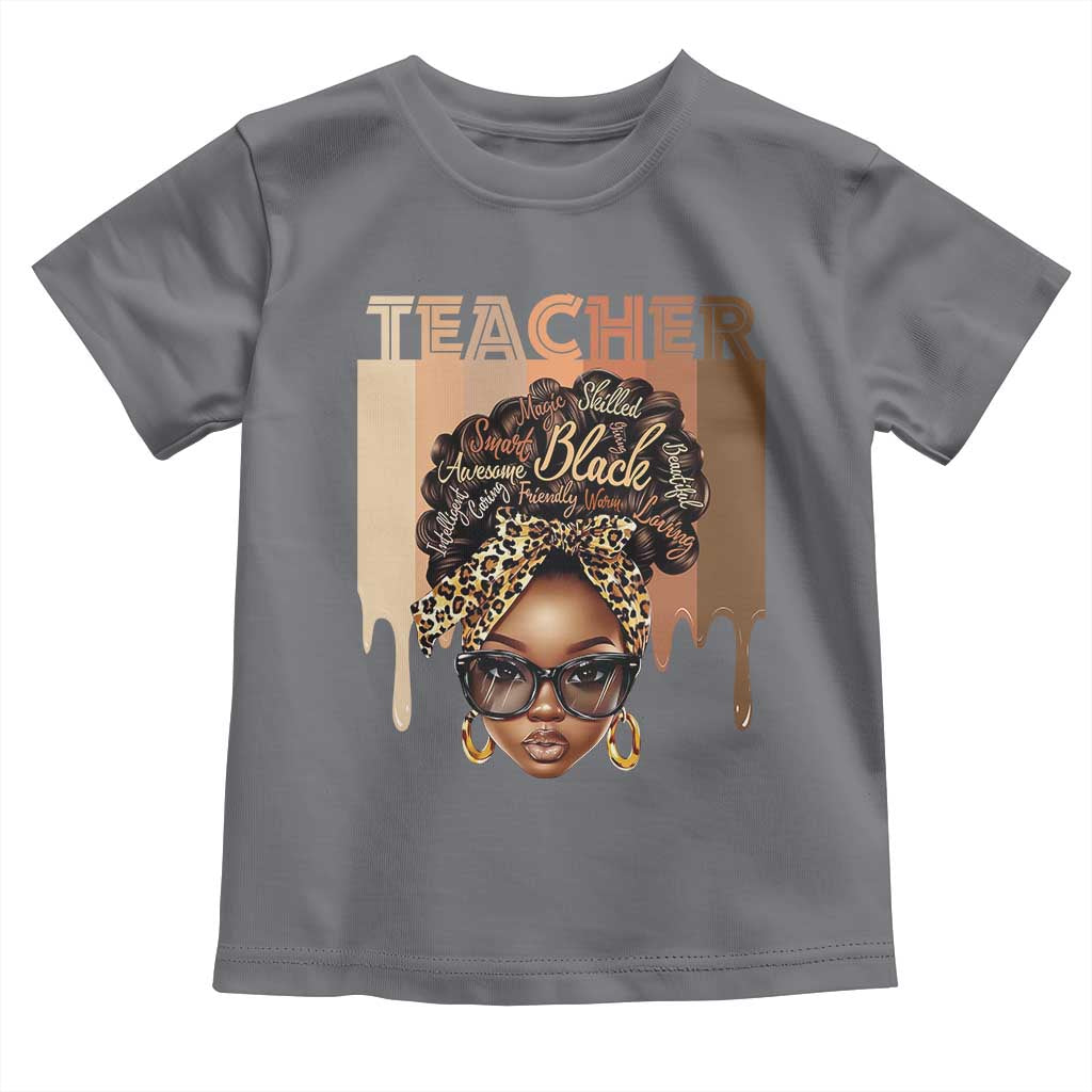 Black Teacher Magic Toddler T Shirt Black History Month Afro Hair Melanin