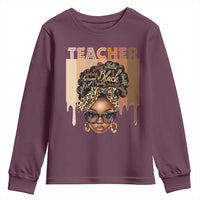 Black Teacher Magic Youth Sweatshirt Black History Month Afro Hair Melanin