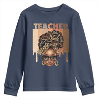 Black Teacher Magic Youth Sweatshirt Black History Month Afro Hair Melanin