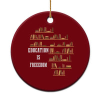 Black History Education Is Freedom Ceramic Ornament African Roots Africa Map - Wonder Print Shop