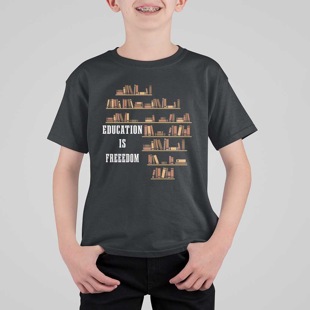 Black History Education Is Freedom T Shirt For Kid African Roots Africa Map