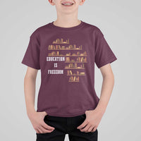 Black History Education Is Freedom T Shirt For Kid African Roots Africa Map