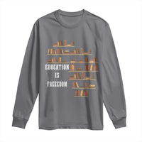 Black History Education Is Freedom Long Sleeve Shirt African Roots Africa Map