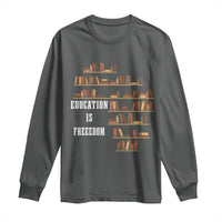 Black History Education Is Freedom Long Sleeve Shirt African Roots Africa Map
