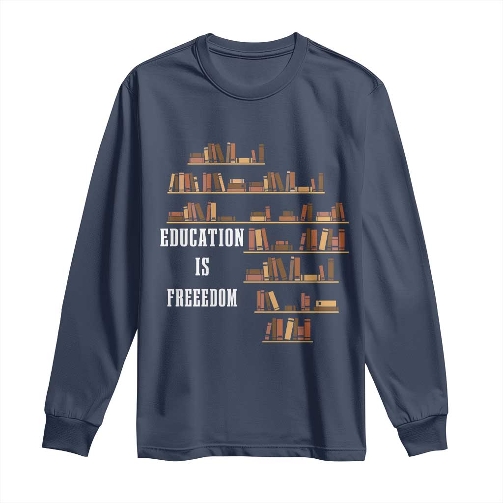 Black History Education Is Freedom Long Sleeve Shirt African Roots Africa Map
