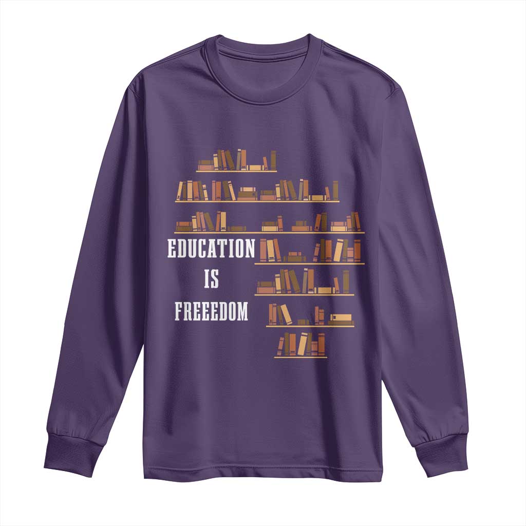 Black History Education Is Freedom Long Sleeve Shirt African Roots Africa Map