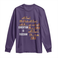 Black History Education Is Freedom Long Sleeve Shirt African Roots Africa Map