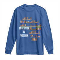 Black History Education Is Freedom Long Sleeve Shirt African Roots Africa Map