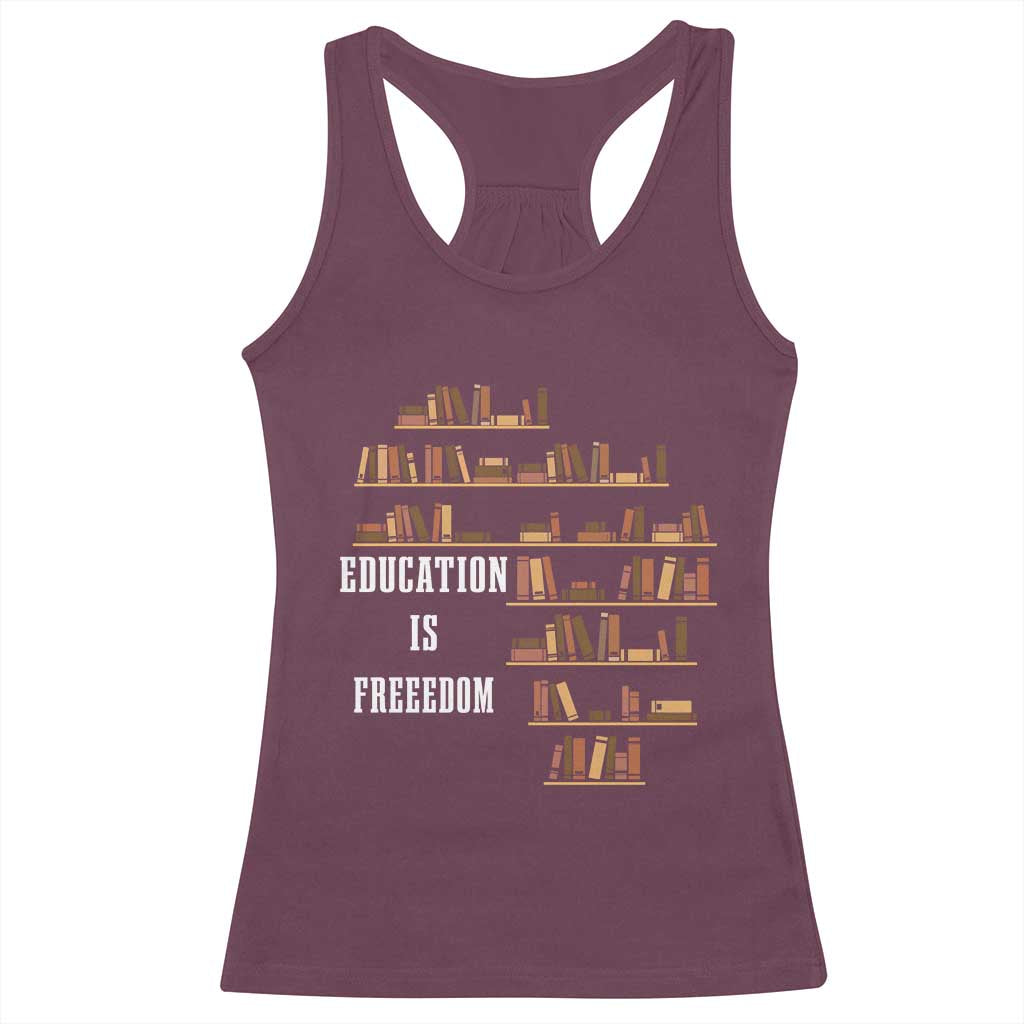 Black History Education Is Freedom Racerback Tank Top African Roots Africa Map