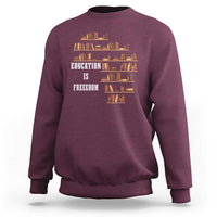 Black History Education Is Freedom Sweatshirt African Roots Africa Map