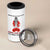 Funny Floral Skeleton Mom 4 in 1 Can Cooler Tumbler God Gifted Me Two Titles Mom And Mimi Messy Bun Mother's Day